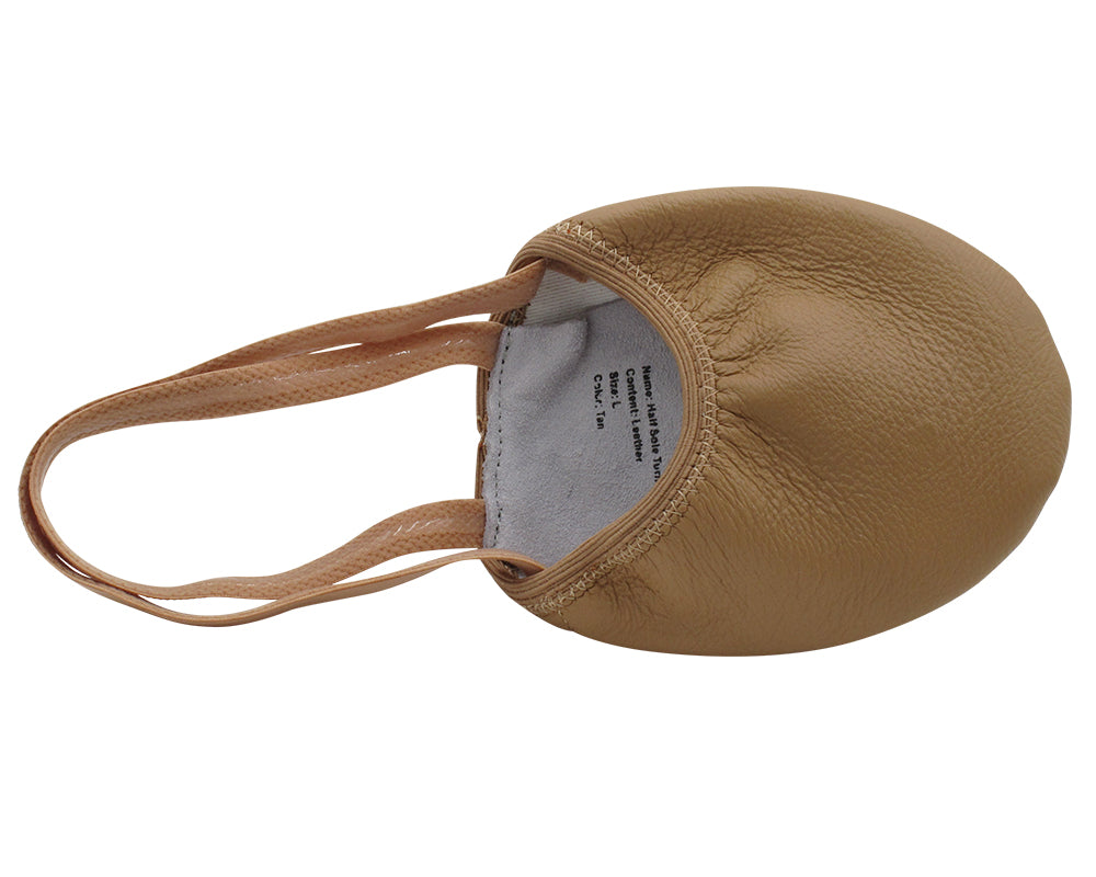 VFBallet 09 Beige Tan Leather Lyrical Half Sole Ballet Shoe