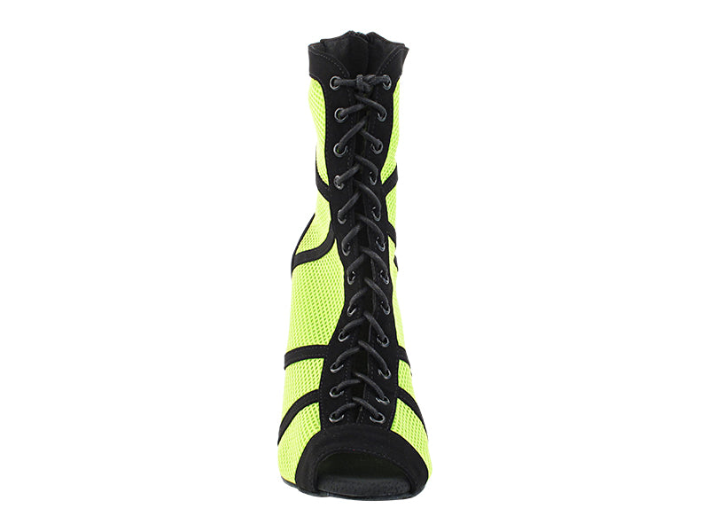 VFBoot Latin 3302 Black Nubcuk & Green Knit Mesh with 3.5" Stiletto Black Heel (TG1) in the photo