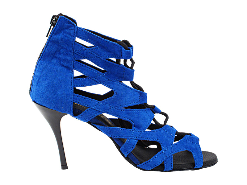 VFBoot Latin 3303 Navy Blue Suede with 3.5" Stiletto Black Heel (TG1) in the photo