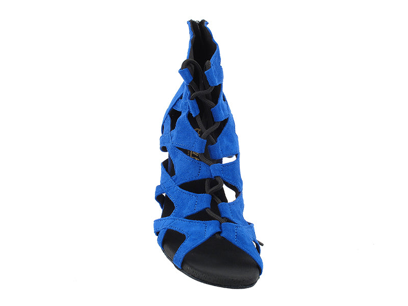 VFBoot Latin 3303 Navy Blue Suede with 3.5" Stiletto Black Heel (TG1) in the photo