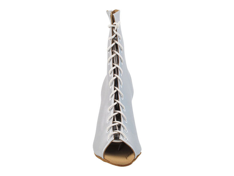 VFBoot Latin 3307 Silver Leather with 3.5" Stiletto Silver Heel (TG1) in the photo
