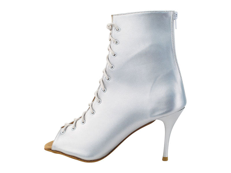 VFBoot Latin 3307 Silver Leather with 3.5" Stiletto Silver Heel (TG1) in the photo