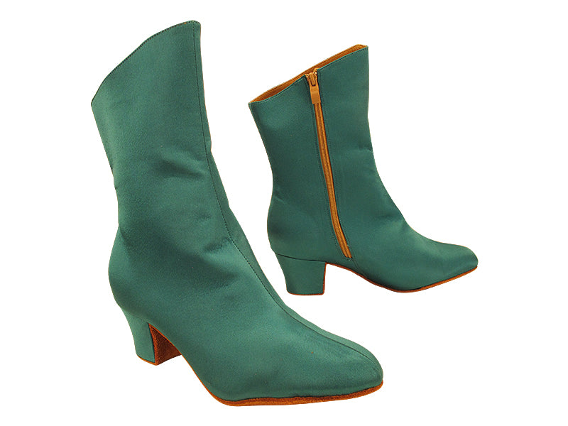 VFBoot PP205A Ankle Bootie 123 Teal Satin with 1.6" Heel (NJ) in the photo