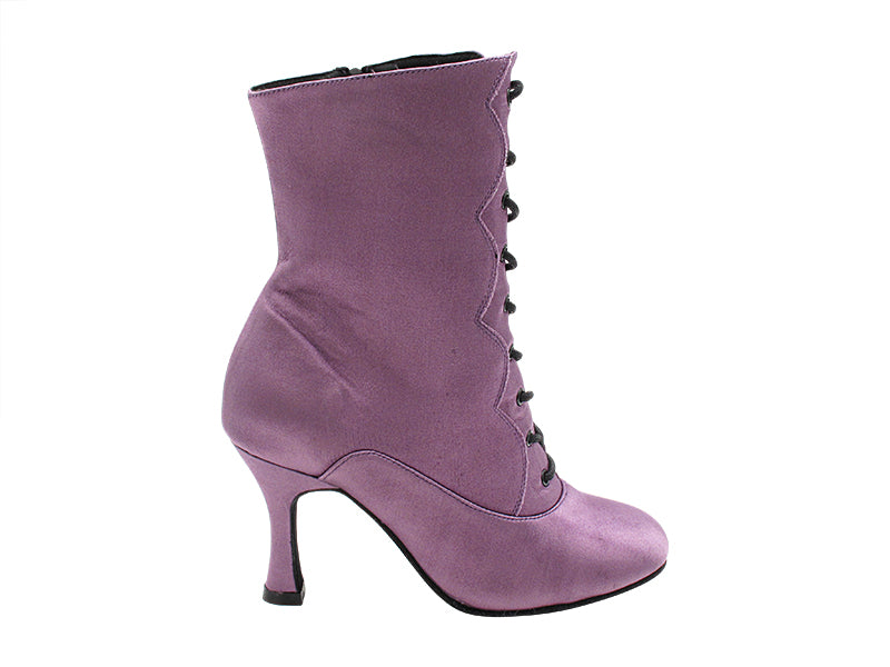 VFBoot NVSCCanCan 182 Lavender Satin with 3" Flare Heel (YQG) in the photo