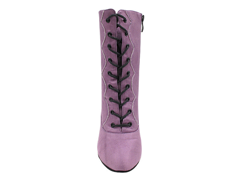 VFBoot NVSCCanCan 182 Lavender Satin with 3" Flare Heel (YQG) in the photo