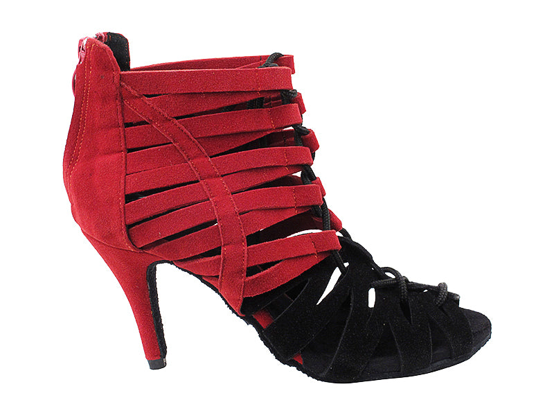 VFBoot Latin 3903 Black Suede & Red Suede with 3" Stiletto Heel (428) in the photo