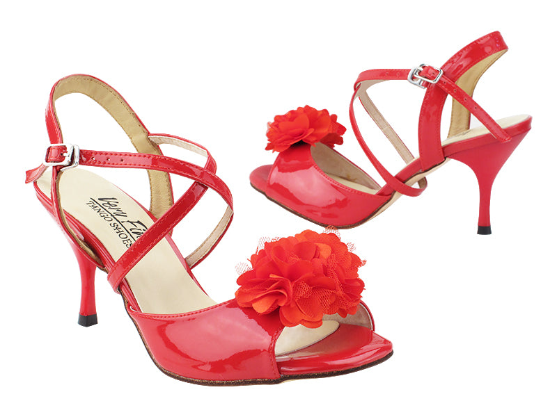 VFTango 025 Red Patent with 2.95" SLIM Red (030) in the photo