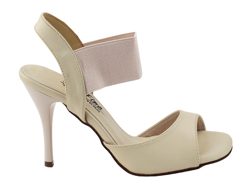 VFTango 027 Light Beige Leather with 3.5" Stiletto Nude Heel (TG1) in the photo