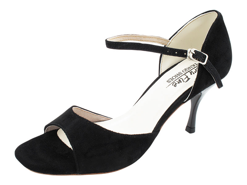 VFTango 001 Black Suede with 2.95" Stiletto Black Heel (030) in the photo