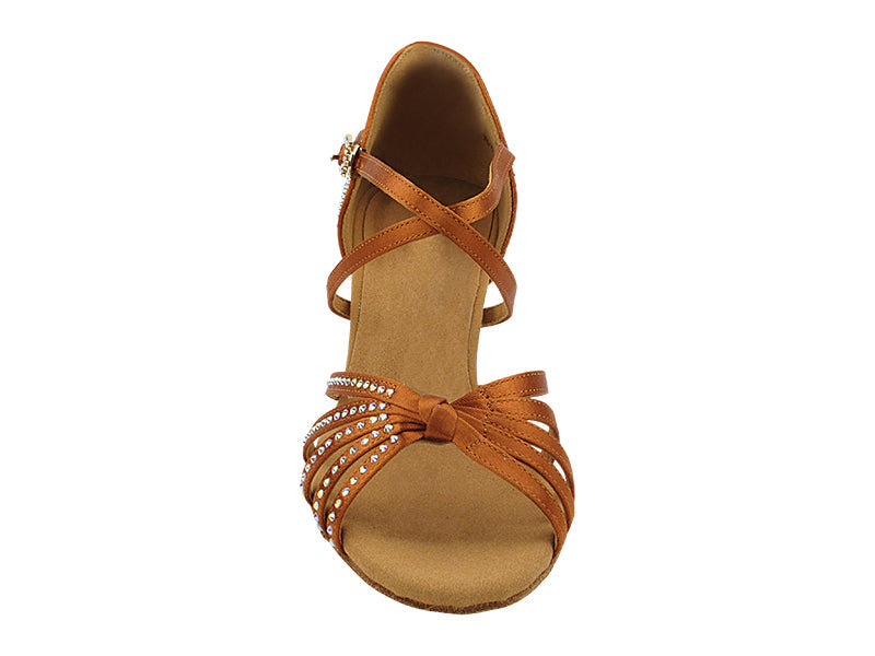 C6005XCC Copper Tan Satin with 2.5" Spool Heel (PG) in the photo