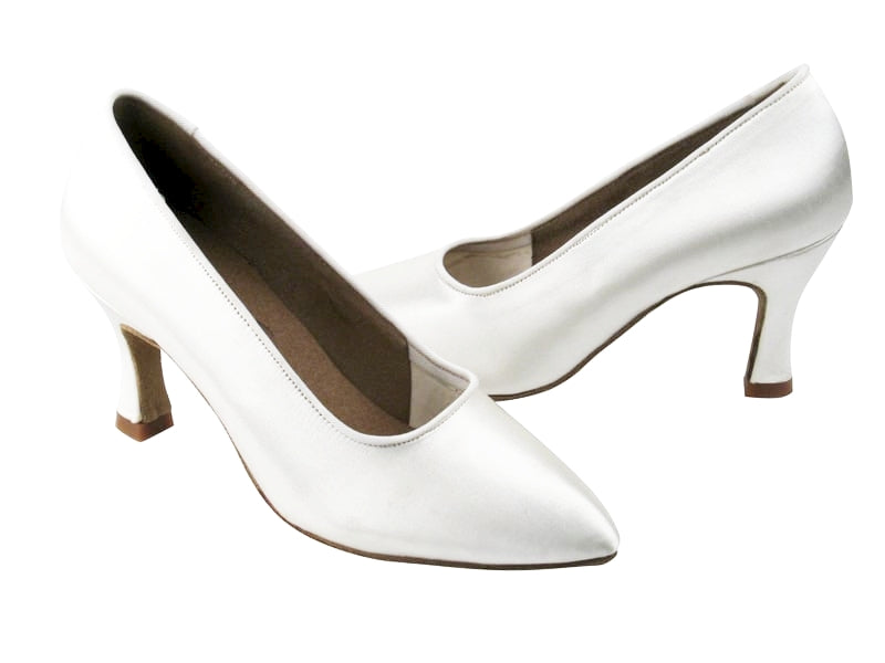 C6901 White Satin with 2.75" heel in the photo