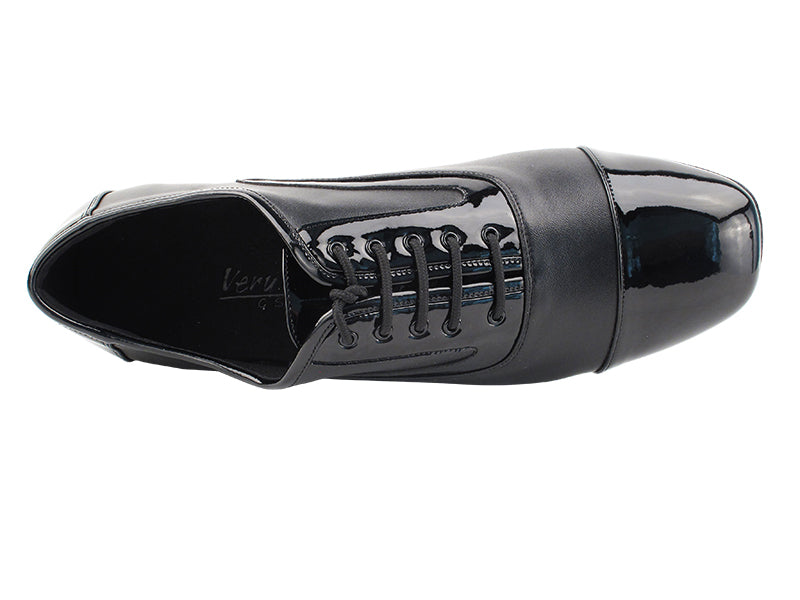 C916102 Black Patent & Black Leather with 1" heel in the photo