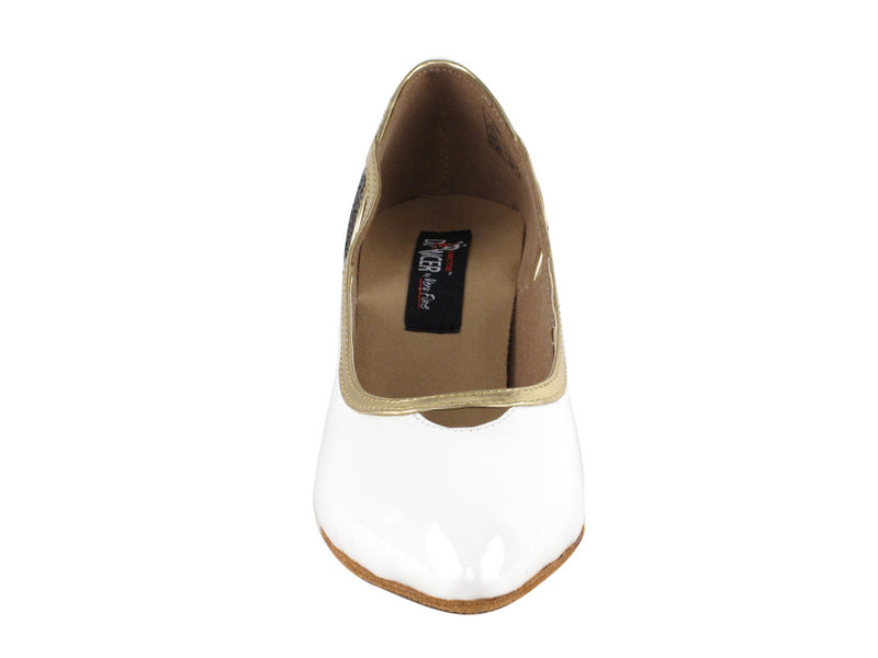 CD5503 Noir pailleté et blanc verni