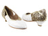 CD5503 Gold Sparkle & White Patent with 1.1" heel in the photo