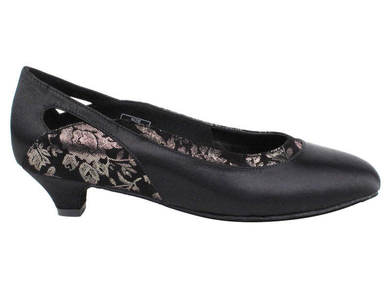 CD5505 Talon cubain en satin noir