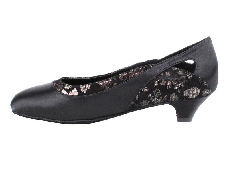 CD5505 Talon cubain en satin noir