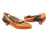 CD5505 Dark Tan Satin with 1.1" heel in the photo