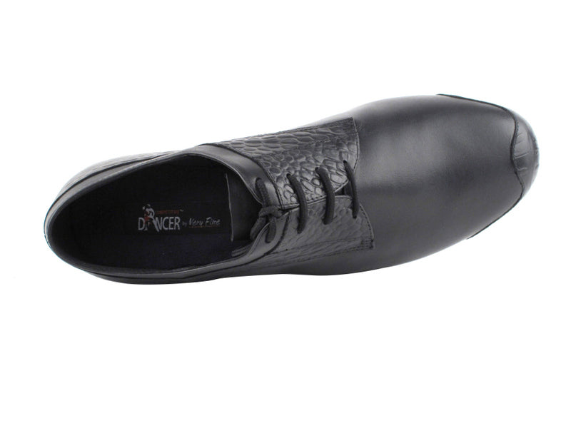 CD9004B Cuir Noir & Croco Noir
