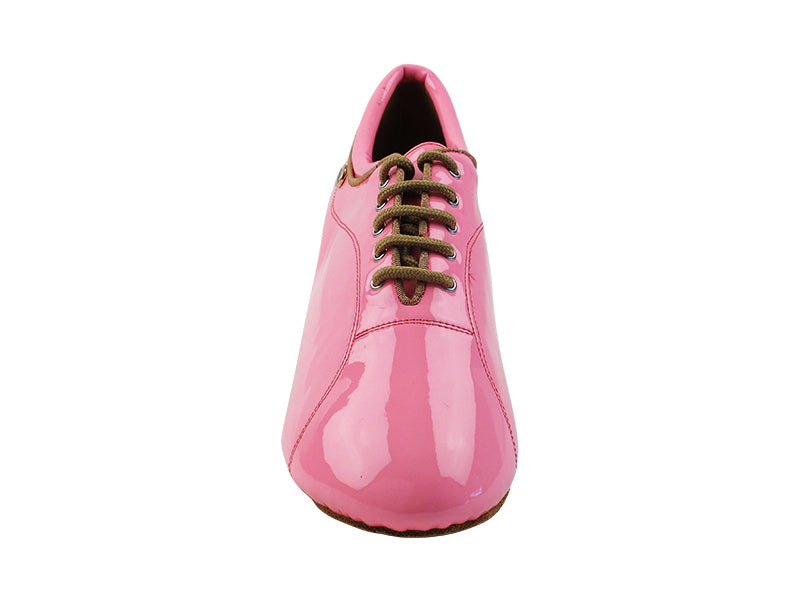 CD9316 225 Fluorescent Pink Patent with Men 1.5" Latin Heel in the photo