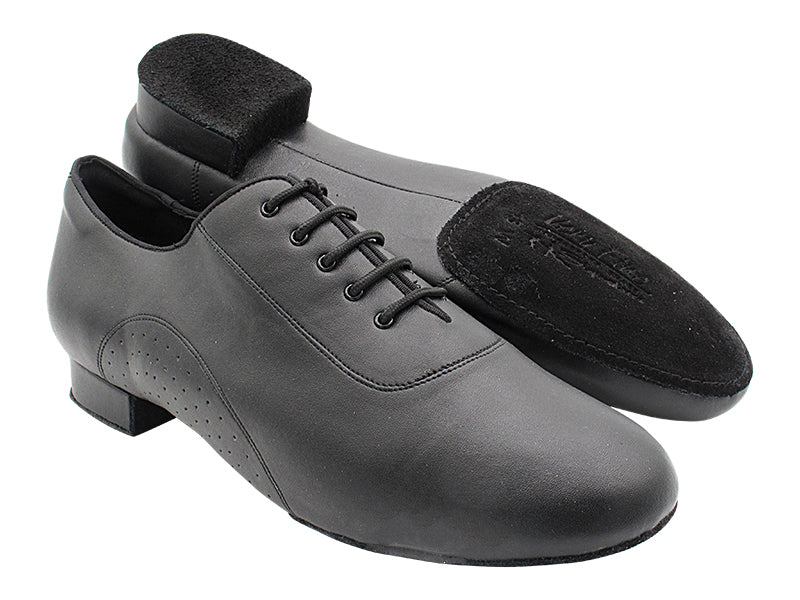S309 Split Sole Black Leather with 1" heel in the photo