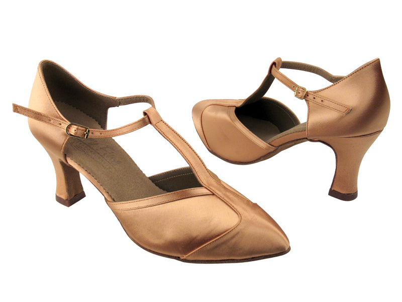 S9T22 Tan Satin with 2.5" heel in the photo