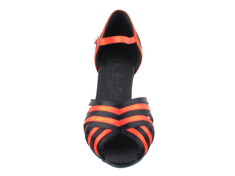 SERA1388 Black Satin & Red Satin