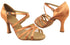 SERA1605 Tan Satin & Flesh Mesh with 3" heel in the photo