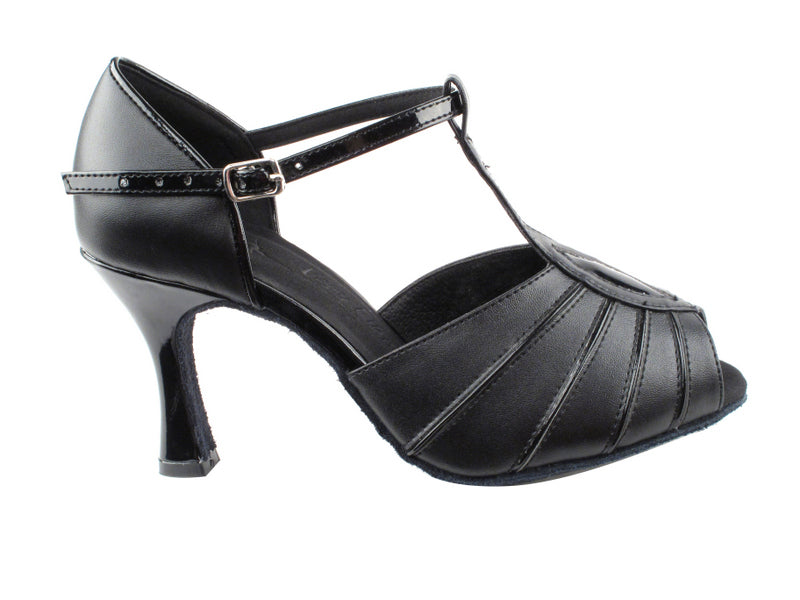 SERA2901 Black & Black Patent Trim