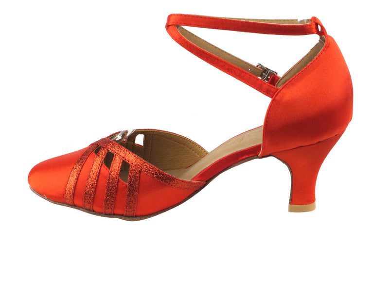 SERA3530 Satin rouge et bordure rouge Stardust