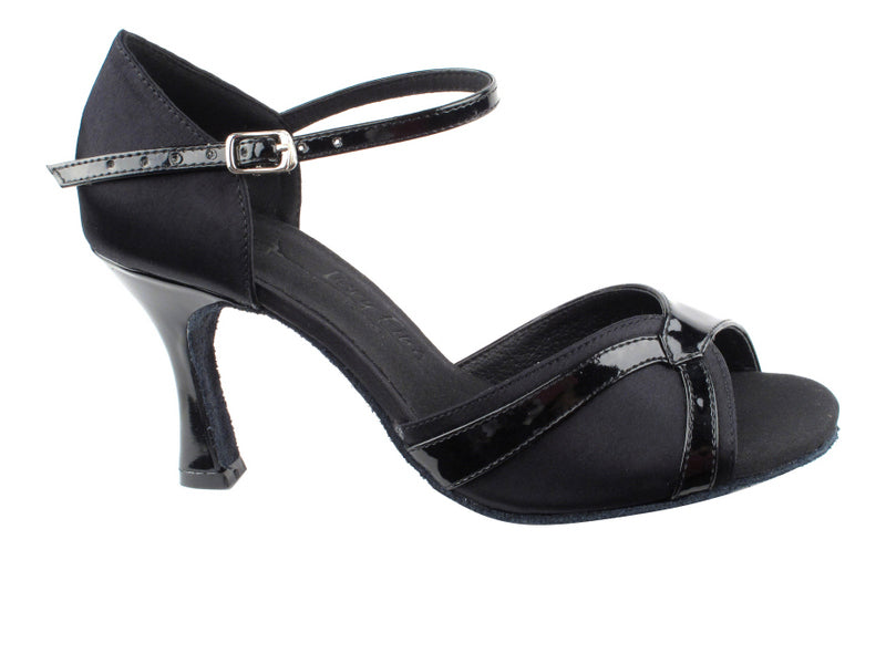 SERA3710 Black Satin & Black Patent Trim
