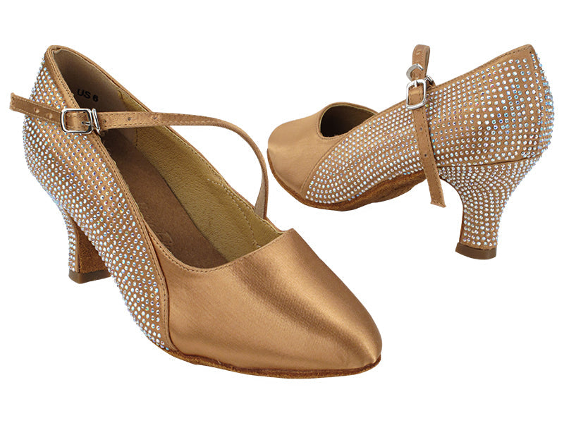SERA5512B Tan Satin with 2.5" Heel (2040) in the photo