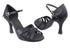 SERA6721 Black Satin with 3" heel in the photo