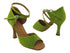 SERA7010 Green Velvet_X-Strap Ankle_Without Bow with 3" Heel (5059) in the photo