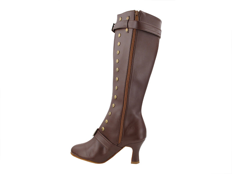 VFBoot SOLON002 Dark Tan Leather with 2.5" Spool Heel (PG) in the photo