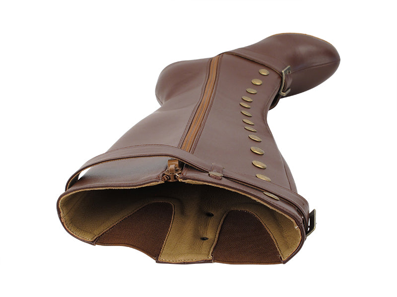 VFBoot SOLON002 Dark Tan Leather with 2.5" Spool Heel (PG) in the photo