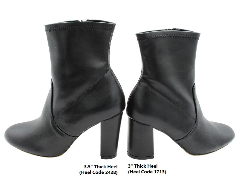 VFBoot Holly Black Leather with 3" Thick Heel in the photo