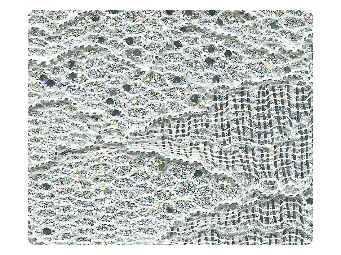 01 Lace Silver Scale Fabric Swatch