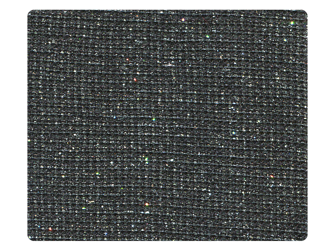 105 Glitter Black Satin Fabric Swatch