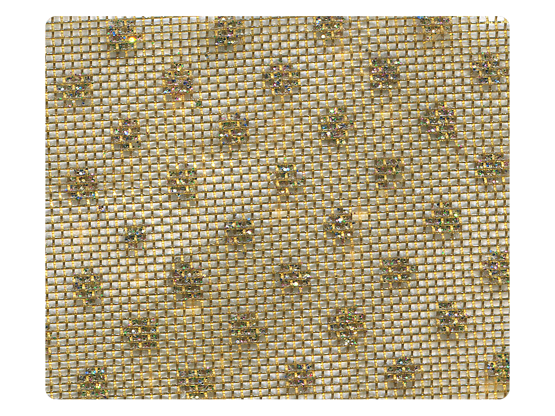 108 Gold (Dots) Mesh Fabric Swatch