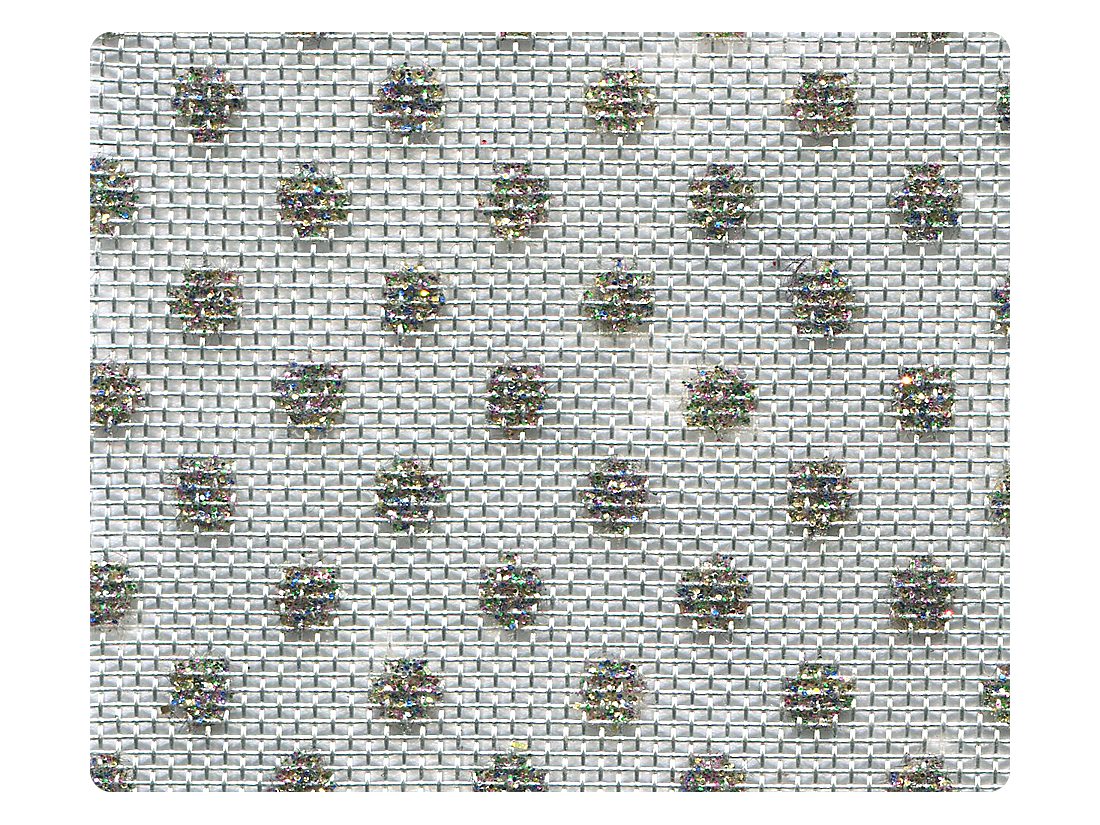 110 Silver (Dots) Mesh Fabric Swatch