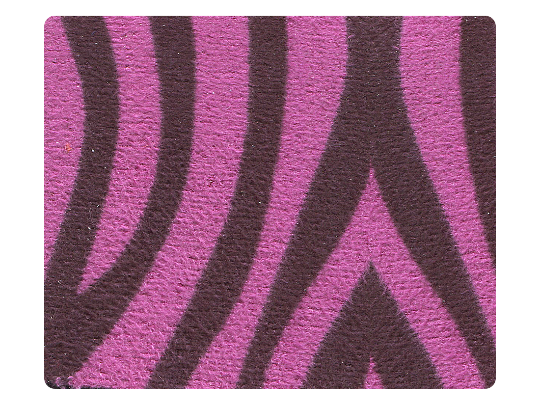 126 Purple Zebra Velvet Fabric Swatch