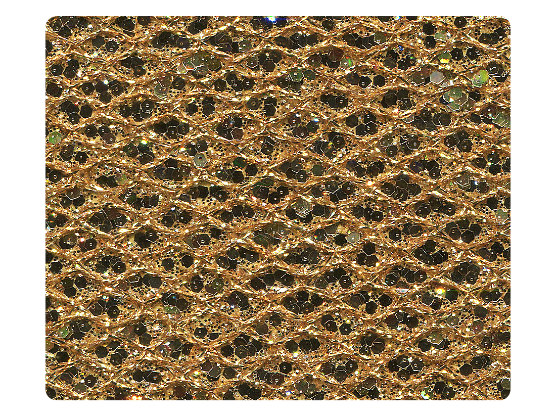 130 Gold Sparklenet Fabric Swatch