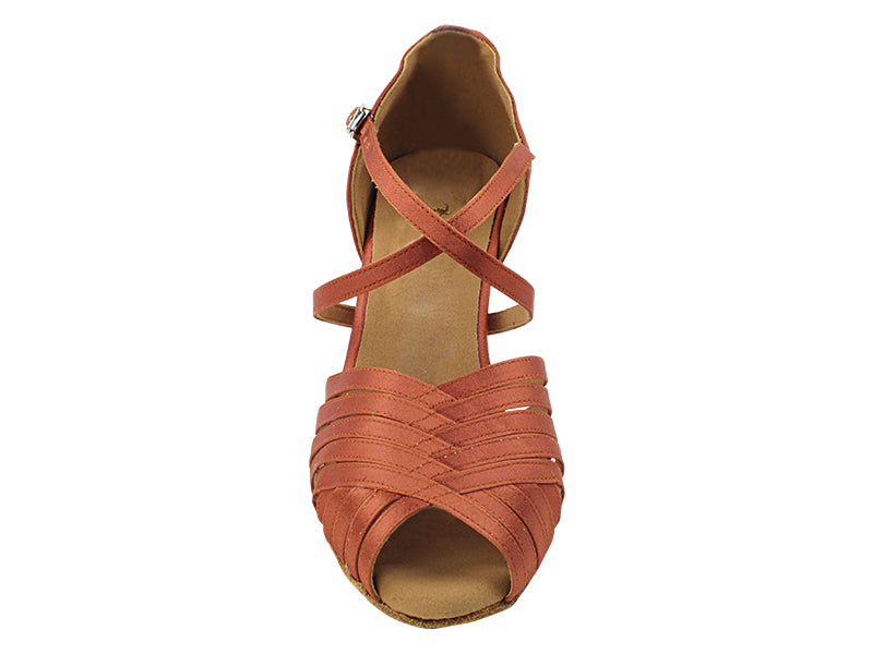 1388X Dark Tan Satin  3" Heel (5059) in the photo