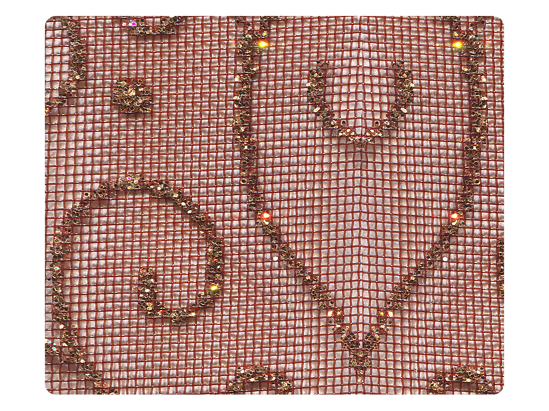 139 Copper Vine Mesh Fabric Swatch