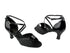 1601 Black Sparkle & Black Patent & 109 Mesh with 2.5" Low Heel in the photo