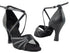 1601 Black Leather & Black Mesh with 3" Heel in the photo