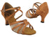 6027X Dark Tan Satin & Flesh Mesh with 2.5" Heel (2899) in the photo