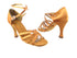 1606 236 Dark Tan Satin with 3.5" Heel in the photo