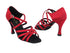 1606 268 Dark Red Satin with 3.5" Heel in the photo