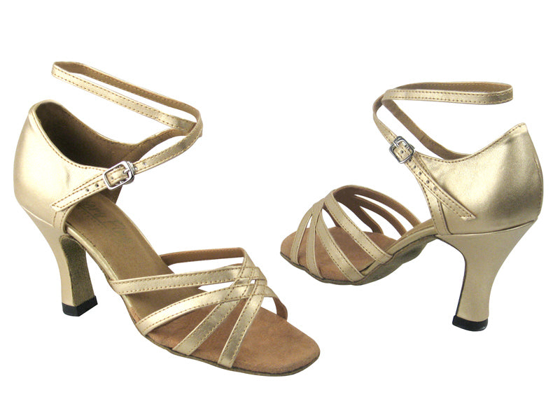 1606 57 Light Gold Leather with 3&quot; Heel in the photo